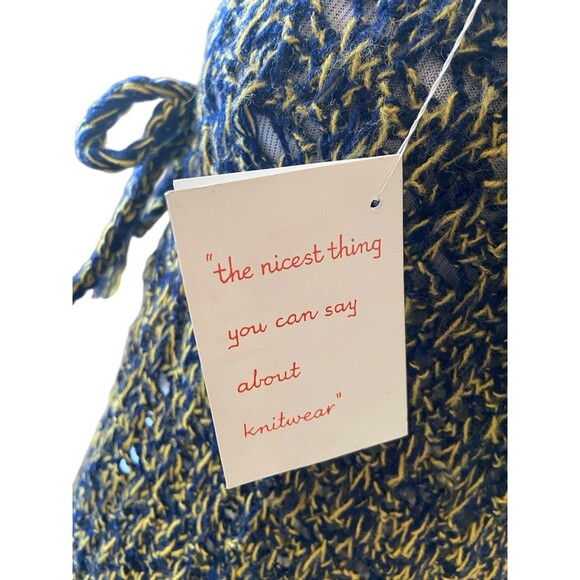 Vintage 60s 70s Helen Sue Crochet Knit Sweater Vest Open Grannycore Boho Hippie - Picture 9 of 12